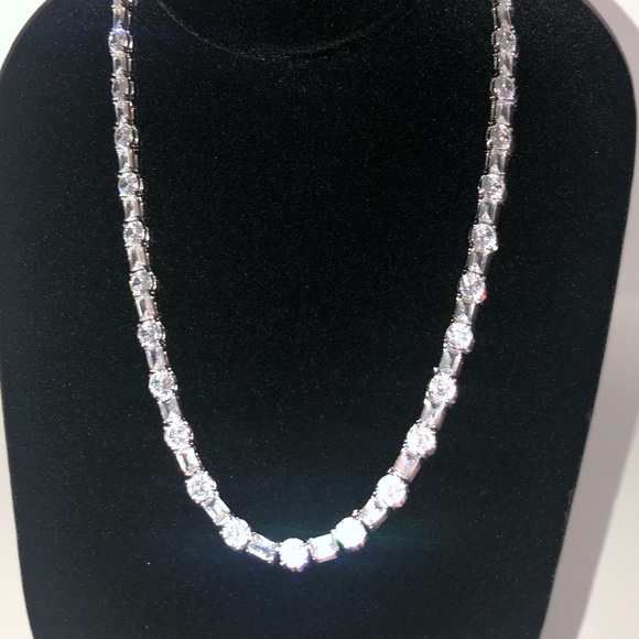 18k 63ct Multi-Stone Tennis Necklace - Picture 7 of 16
